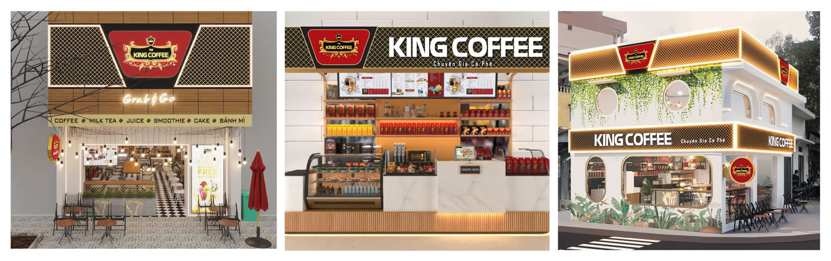 King coffee - stores without drive-thru